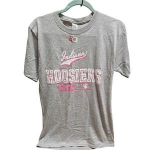 Indiana Hoosiers Gray T-Shirt NCAA Collegiate Hanes Small S